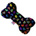 Mirage Pet Products Bright Hearts 10 in. Stuffing Free Bone Dog Toy 1106-SFTYBN10